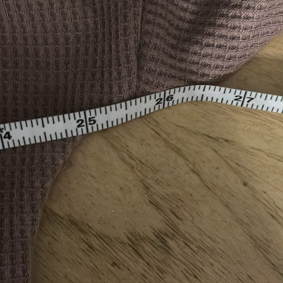 Mauve Thermal Look Long Sleeve Pullover XXL - Picture 8 of 9